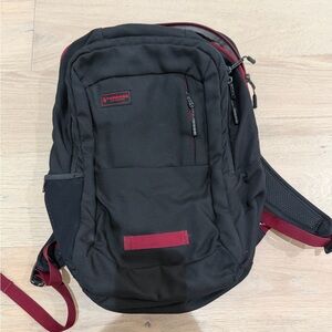 Timbuk2 Black and Dark Red Everyday Commuter Backpack